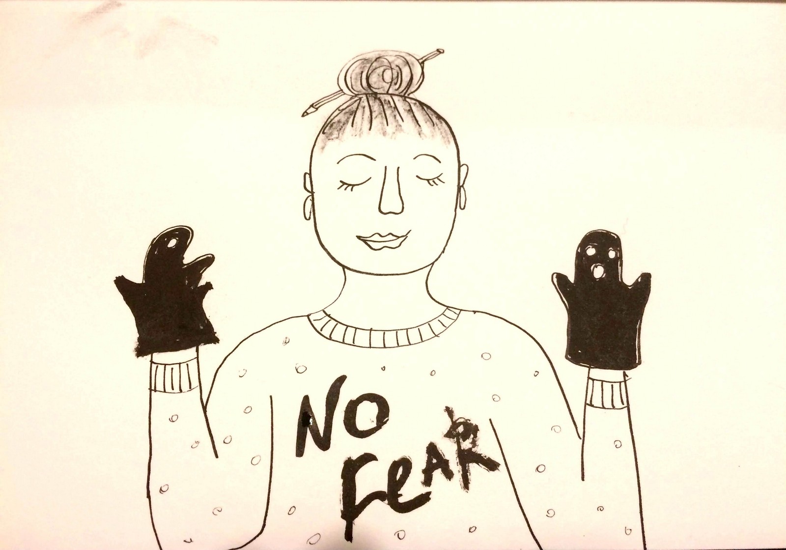 Без страха: иллюстрация Нади Демкиной к статье о страхах в творчестве | Nadin Piter Надин Питер блог Нади Демкиной